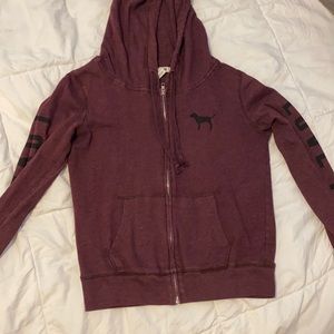Pink zip up hoodie